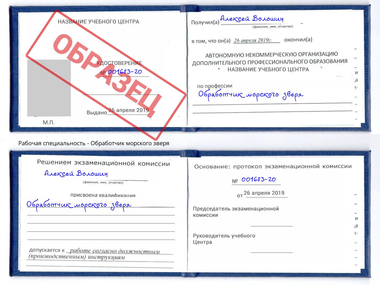 Обработчик морского зверя Скопин